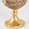 Easter Decorations - Golden Jeweled Egg Stand Premium Handcrafted Centerpiece